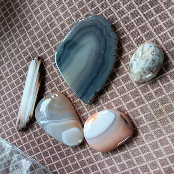 Assorted Agate & Lace Agate Cabochons, 5. great For Jewelry Making - Picture 12 of 12